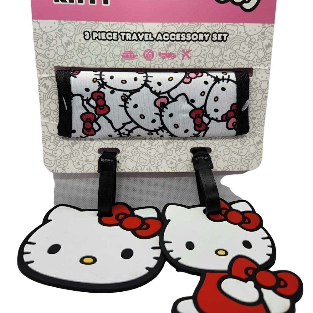 New! Hello Kitty 3 Piece Travel Accessory Set